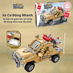 Đồ Chơi Lắp Ráp Qman 22012 - Xe Quân Sự Cơ Động Nhanh (281 Mảnh Ghép) Dành Cho Bé Trai Trên 6 Tuổi
