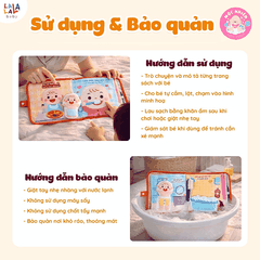 Sách vải bận rộn Lalala Baby đồ chơi vải đồ chơi đa tương tác đồ chơi montessori cho bé sơ sinh