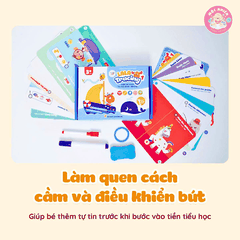 Học liệu tô xóa Lala Tracing Plus - Đồ chơi giấy tô xóa thông minh đồ chơi tô xóa cho bé -Lalala baby
