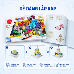 Đồ Chơi Lắp Ráp Xếp Hình Qman 2901 - Hộp Gạch Sáng Tạo Cơ Bản (460 Mảnh Ghép) - Dành cho bé từ 6 tuổi