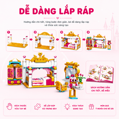 Đồ chơi lắp ráp xếp hình Qman 32012 - Căn phòng công chúa (282 mảnh ghép) - Dành cho bé gái trên 6 tuổi