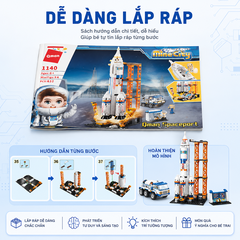 Đồ chơi lắp ráp, xếp hình Qman 1140 - Vụ phóng tàu không gian - Bộ lớn 632 mảnh ghép