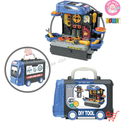 Đồ chơi nhập vai Bowa 8071 - Xe buýt công cụ kỹ sư 59 chi tiết