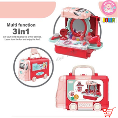 Đồ chơi nhập vai Bowa 8078 - Xe buýt trang điểm 25 chi tiết