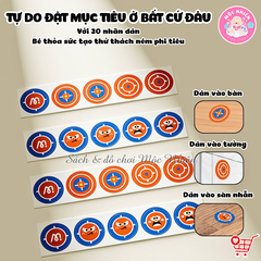 Phi tiêu cao su kèm sticker hồng tâm Mideer Suction Dart, Đồ chơi phi tiêu cho bé trai bé gái MD1439