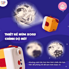 Combo 03 gồm Máy chiếu kể chuyện Lala Story Cinema Bộ tiêu chuẩn và Set cổ tích tiếng Việt + Set cổ tích tiếng Anh - Lalala baby