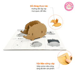 Đồ chơi giấy từ bìa carton cao cấp - Hộp đựng bút và kệ điện thoại - Nhiều mẫu - Hộp đựng bút để bàn hình thú Magix