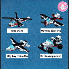 Đồ chơi lắp ráp xếp hình Qman 42205 - Tàu chạy bằng năng lượng hạt nhân (572 mảnh ghép)