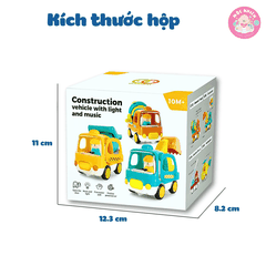 Ô tô đồ chơi trẻ em, xe tải đồ chơi, xe trộn bê tông, xe xúc cát cho bé có nhạc vui nhộn Goodway