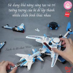 Đồ Chơi Lắp Ráp Qman 41106 (741 chi tiết) - Biệt Đội Tiên Phong - Máy Bay Chiến Đấu Thiên Hà - Cho bé từ 6t