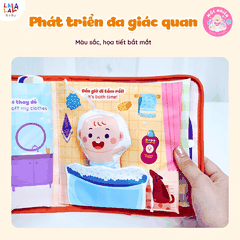 Sách vải bận rộn Lalala Baby đồ chơi vải đồ chơi đa tương tác đồ chơi montessori cho bé sơ sinh