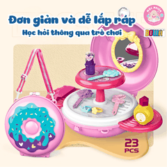 Đồ chơi nhập vai Bowa 8154 - Túi đeo trang điểm 23 chi tiết