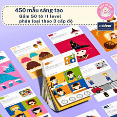 Mideer Lets Cut Paper 03 Cấp Độ (CẤP ĐỘ 2 MIDDLE) - Đồ Chơi Thủ Công Cắt Giấy Tạo Hình Sáng Tạo Cho Bé từ 4 tuổi