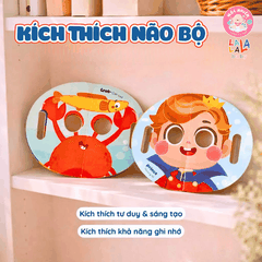 Combo 02 cuốn Sách ú oà Peek a boo Ai đây nhỉ thú vị - kích thích trí tưởng tượng phát triển khả năng ghi nhớ Lalala baby