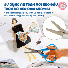 Sổ tay thiết kế thời trang Mideer kèm vải - Đồ chơi cho bé gái Dress-up Fashion Guide MD2348