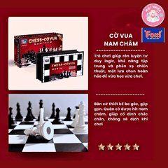Bộ Hộp Cờ Vua Nam Châm Chess Bàn 31cm, 28cm - Hiệu Foxi - Cờ vua quốc tế kèm hộp đựng