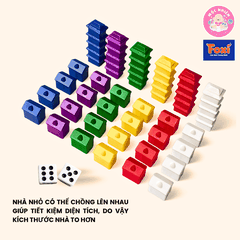 Bộ Cờ Tỷ Phú Việt Nam Plus 34 tỉnh thành (có nam châm) - Chiến lược kinh doanh chơi nhóm bạn 4 và 6 người - Hiệu Foxi