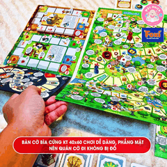 Boardgame Đi tìm kho báu phần 1 bản mới cao cấp Foxi - Bàn cờ cứng, các chi tiết nhựa
