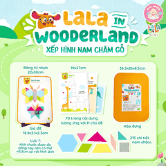 Đồ chơi xếp hình nam châm Lala Wooderland bằng gỗ cao cấp phát triển tư duy sáng tạo logic cho bé - Lalala baby