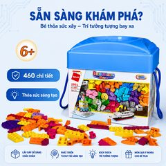 Đồ Chơi Lắp Ráp Xếp Hình Qman 2901 - Hộp Gạch Sáng Tạo Cơ Bản (460 Mảnh Ghép) - Dành cho bé từ 6 tuổi