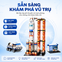 Đồ chơi lắp ráp, xếp hình Qman 1140 - Vụ phóng tàu không gian - Bộ lớn 632 mảnh ghép