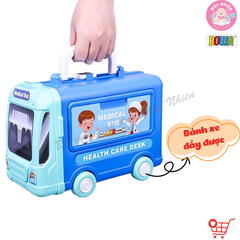 Đồ chơi nhập vai Bowa 8074 - Xe buýt y tế 29 chi tiết