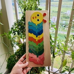 Tranh ghép nối số bằng gỗ dập nổi 3D từ 1-10 nhiều chủ đề giúp bé phát triển tư duy và vận động tinh