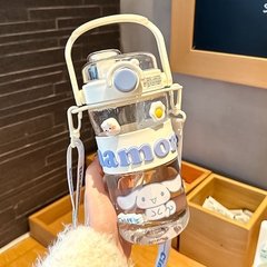 Bình nước ống hút đôi Sanrio dung tích lớn 745ml cho bé - Nhựa Tritan cao cấp