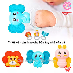 Đồ chơi Huanger HE0132 - Bộ 6 lục lạc động vật dễ thương (chịu được nhiệt độ sôi của nước)
