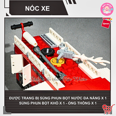 Đồ chơi lắp ráp xếp hình Qman 12022 - Cứu hoả trạm x ăng nhiên liệu (275 chi tiết) - Dành cho bé từ 6 tuổi
