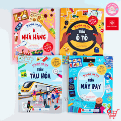 Combo 4 quyển Sách - Trò chơi cho trẻ (30++ hoạt động viết, vẽ, tô màu, giải đố... theo chủ đề) - Đinh Tị Books