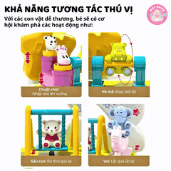 Đồ chơi âm nhạc cho bé kèm đàn piano điện tử có hiệu ứng động vật nhảy múa Goodway Musical Piano