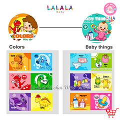 Combo 04 cuốn Sách vải mini (Loại B) kích thích thị giác cho bé sơ sinh 0 đến 12 tháng - Lalala Baby - 8 trang kích thước 12x11 cm
