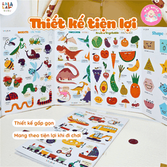 Combo 03 Bảng gấp thông thái PLUS có tích hợp công nghệ đọc với bút chấm đọc Lala magic pen của Lalala baby