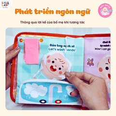 Sách vải bận rộn Lalala Baby đồ chơi vải đồ chơi đa tương tác đồ chơi montessori cho bé sơ sinh