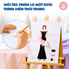 Sổ tay thiết kế thời trang Mideer kèm vải - Đồ chơi cho bé gái Dress-up Fashion Guide MD2348