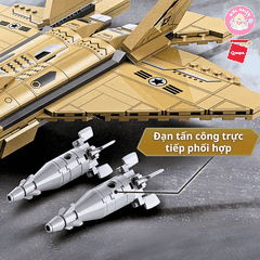Đồ chơi lắp ráp xếp hình Qman 22013 - Tiêm kích 376 chi tiết (có 03 nhân vật minifigues)