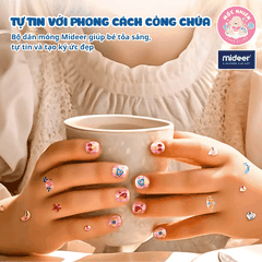 Đồ chơi Sticker dán móng tay cho bé Mideer Nail stickers 4 mẫu miếng dán cho bé gái