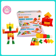 [CÁNH DIỀU ĐỒ CHƠI SẠCH] Ghép hình Magic Square giúp bé sáng tạo, tư duy - Có cuốn học liệu tương tác