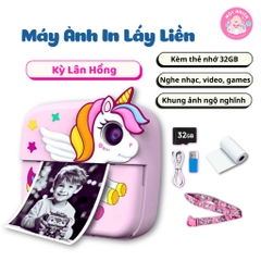 Máy chụp hình in ảnh lấy liền - Máy ảnh kỹ thuật số tự in cho bé (Instant Print Camera)