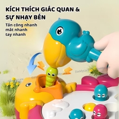 Đồ chơi gắp sâu, đồ chơi đập chuột cho bé Goodway Whack A Insect, Đồ Chơi Tương Tác Vui Nhộn Cho Bé