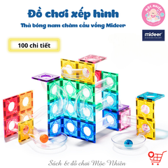 Bộ Stem thiết kế đường bóng Mideer Colorful Magnetic Tiles–Marble Run - đồ chơi nam châm cho bé MD1166