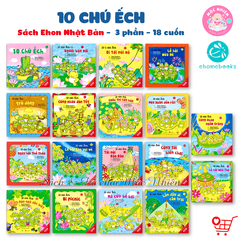 Bộ Sách Ehon Cho Bé Từ 3 Đến 6 Tuổi - Mười Chú Ếch (Combo 06 Tập) - Bìa Mềm - Ehomebooks