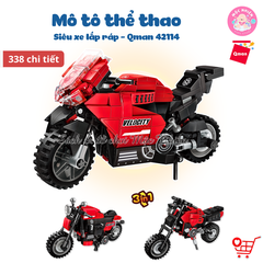 Đồ chơi lắp ráp Qman 42114 - Mô Tô Thể Thao (338 mảnh ghép)