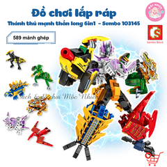 Đồ chơi lắp ráp xếp hình SEMBO BLOCK 103145 - Thánh thú mạnh thần long (589 mảnh ghép) - Dành cho bé trai từ 6 tuổi