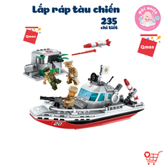 Đồ chơi lắp ráp Qman 1720 - Cuộc xung đột bờ biển (235 chi tiết)