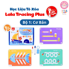 Combo 02 bộ Học liệu tô xóa Lala Tracing Plus - Đồ chơi giấy tô xóa thông minh đồ chơi tô xóa cho bé -Lalala baby