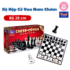 Bộ Hộp Cờ Vua Nam Châm Chess Bàn 31cm, 28cm - Hiệu Foxi - Cờ vua quốc tế kèm hộp đựng