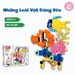 Đồ chơi lắp ráp WOMA C0277 - Những loài vật dễ thương (655 mảnh ghép)