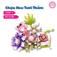 Đồ chơi lắp ráp WOMA C2000 - Chậu hoa tươi thắm (656 mảnh ghép)